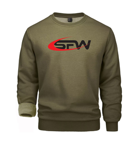 Custom Unisex Winter <b>Crewneck</b> Sweatshirt OEM Service High Quality 100% Cotton Fleece Solid Breathable Puff Printing Logo - Product Image 1