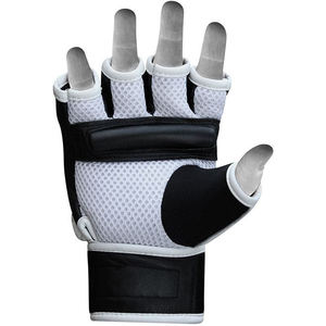 Gants de boxe d'entraînement MMA sans doigts en maille sangle de poignet réglable matériau PU épaissi pour une utilisation adulte Style UFC raisonnable - Product Image 5