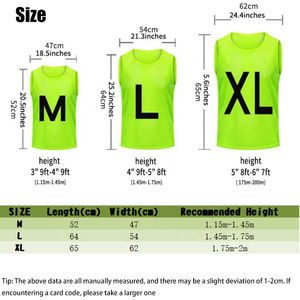 Pinnies de entrenamiento de malla reversible para fútbol scrimmage gimnasio equipo práctica chaleco transpirable para niños camiseta de fútbol - Product Image 5