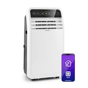 เครื่องปรับอากาศแบบพกพา 7000 BTU สำหรับบ้าน ควบคุมผ่านแอพ WiFi 3 in 1 ระบบทำความเย็น ลดความชื้น และพัดลม สำหรับห้องขนาด 10-15 ตร.ม. ระดับเสียง 52 เดซิเบล สีขาว - Product Image 1