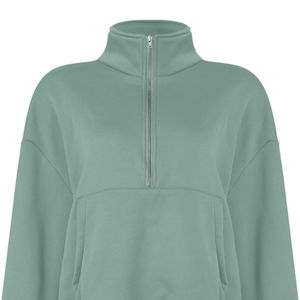 Sudadera de Algodón Personalizada al por Mayor, Sudaderas con Cierre de Cremallera de Cuarto para Mujer - Product Image 5