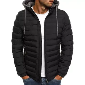 Professional Custom Logo Men's Puffer Jacket for <b>Winter</b> Thick Outdoor Casual Use Manufactured Jacket - Product Image 2
