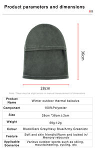 Masque de cyclisme, cagoule de ski, sports, polaire, cagoule chaude pour l'automne et l'hiver - Product Image 2