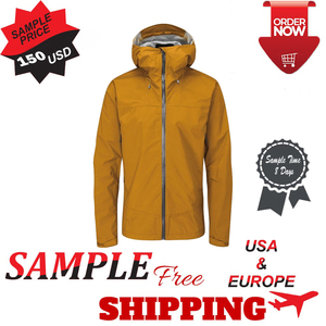 <b>Men's</b> Winter <b>Lightweight</b> Waterproof Breathable Windproof Hooded <b>Rain</b> <b>Jacket</b> with Stand Collar Quick Dry Polyester/Nylon XL Size - Product Image 2