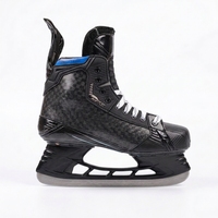 Patins à glace OEM Bau en carbone haute dureté, design ligne dorée, lame en acier inoxydable durable, légers, sérigraphiés