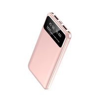 Batterie externe portable ultra-mince haute capacité 10000 mAh 22,5 W 5 A avec affichage LED, double sortie USB Type-C et entrée Micro USB rapide