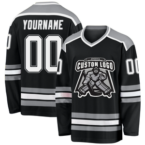 Bas quantité minimale de commande Pas Cher Prix Nouveau Design 100% Polyester Sublimation Maillot De Hockey Sur Glace À Séchage Rapide Respirant Vêtements De Hockey Sur Glace - Product Image 4