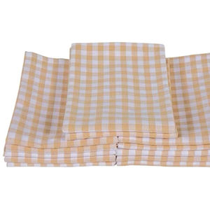 Toalla de cocina con patrón de rayas de Golf de 100% algodón, secado rápido y sostenible para uso doméstico, técnicas tejidas a cuadros azules - Product Image 1