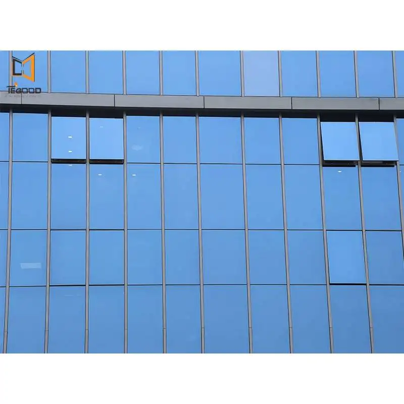 מבנים מסחריים זכוכית חזית חיצוני מזוגג אלומיניום מקל מערכת זכוכית קיר מסך