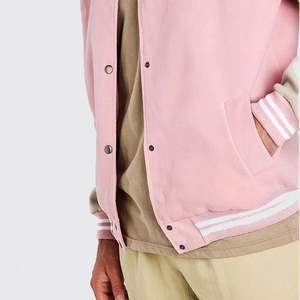 Venta al por mayor Hombres algodón abotonado cuello marinero deporte Letterman béisbol Varsity chaqueta Precio bajo carta Lettermen Chaquetas - Product Image 3