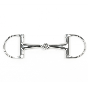 D Ring Snaffle Single Articulado Pinch Menos con Cuero 17mm - Product Image 2