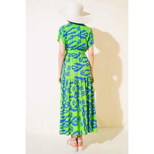 Robe à manches courtes à motifs verts - Product Image 3