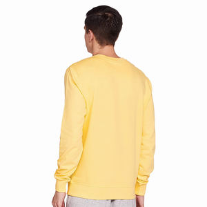Sudaderas ligeras de moda para hombres, jersey de color amarillo claro, sudadera de manga larga con diseño y tamaño personalizados - Product Image 2