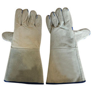 Nuevo 2025 Venta al por mayor Calidad superior Cuero de piel de cabra negro Impermeable Ecológico Movimientos modernos Guantes de soldadura-Último diseño - Product Image 4