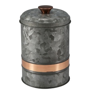 Galvanized Canister Superior Quality Handmade Designer Luxury <b>Storage</b> Box Hot Selling Designer New Fancy Metal Canister - Product Image 1