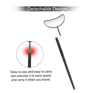 Professional Matte Black Stainless Steel Handheld Moon Eyelash <b>Mirrors</b> Eco-Friendly Makeup Eyelash Extension Tools by Bahasa Pro - Product Image 3