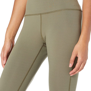 Femme Vente en gros Leggings doux à porter au quotidien Pantalon de fitness taille haute Mesdames Leggings de vêtements en polyester uni et respirant - Product Image 4