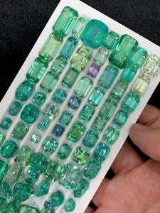Radiated Green Kunzite Faceted Gemstone Lot From Afghanistan for Jewelry Making Pear Emerald Baguette <b>Cushion</b> Asscher Oval Cut - Product Image 3