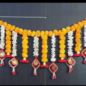 Precio al por mayor indio hecho a mano flor artificial colgante guirnalda cadena Toran boda evento hogar Oficina telón de fondo Decoración - Product Image 3