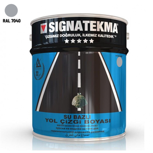 Peinture de marquage routier à base d'eau 25 kg Gris Avertissement de circulation - Product Image 1