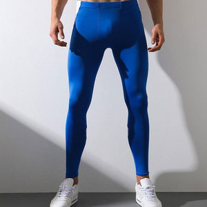 กางเกงเลกกิ้งออกกำลังกายผู้ชายเอวยางยืดสั่งทำพิเศษ ระบายอากาศได้ดี ผลิตจากผ้าสแปนเด็กซ์/ไนลอน คุณภาพสูง สีสันตามสั่ง ความยาวเต็มตัว - Product Image 1