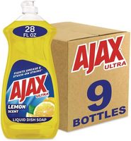 Détergent à vaisselle liquide Ajax, parfum citron, bouteilles de 28 oz, lot de 9 (44673)
