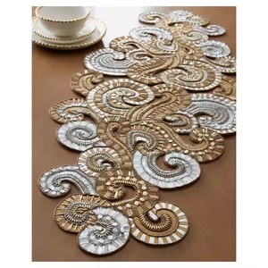High Class Beaded <b>Runner</b> Fancy Glass Beaded <b>Placemats</b> for Dining <b>Table</b> 25x12 <b>Runners</b> Decorative <b>Runner</b> for Wedding Embroidered - Product Image 6