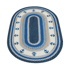 Elegante alfombra ovalada de yute rústica contemporánea, aspecto pulido con patrones modernos y textura orgánica para alfombrillas y almohadillas - Product Image 4
