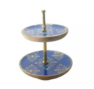 พรีเมี่ยมที่มีคุณภาพเค้กยืนรอบรูปร่างขนาดที่กำหนดเองไม้ยืนเค้กสำหรับวันเกิด - Product Image 3