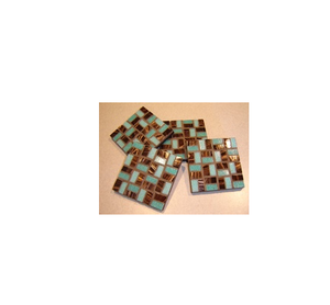 Posavasos de mosaico de diseño antiguo, Forma cuadrada con mesa multicolor, posavasos decorativo a precio asequible - Product Image 1