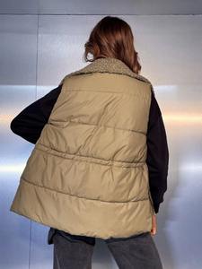 2025, venta al por mayor, chaqueta sin mangas acolchada de invierno, chaleco ligero a prueba de viento para mujer - Product Image 2