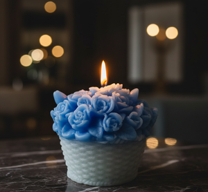 Flower Bouquet Scented <b>Candle</b> | Handcrafted Rose Basket <b>Candle</b> for Home Décor, <b>Gifting</b> & Aromatherapy - Product Image 2