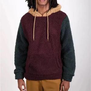 Fabricantes personalizados profesionales Sherpa Fluffy Fleece Hoodie Grueso Cálido Invierno Sudaderas Hombres Forrado de piel Sherpa - Product Image 1