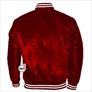 2023 personnalisé Satin sport coupe-vent Bomber veste pour hommes brodé Sublimation impression support pour extérieur basket-ball hiver - Product Image 2