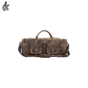 Sac de voyage en cuir vintage, taille cabine, unisexe, dernier modèle 2023, en vente - Product Image 2