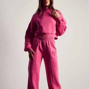 ชุดวอร์มสองชิ้นสำหรับผู้ชายชุดวอร์มผ้าฝ้ายขนแกะสำหรับเด็กผู้หญิงชุดวอร์มลำลองพิมพ์ลายพัฟ3D ตามสั่ง - Product Image 2