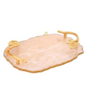 Gani CRAFT impex ถาดเสิร์ฟอาหารทำด้วยมือไม้อะคริลิคหินอ่อนสำหรับใช้ในห้องครัว - Product Image 3