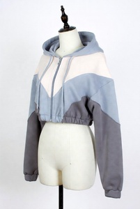 Hoodie court personnalisé pour femme, pull-over formel, coupe oversize, hiver, 100% coton - Product Image 5