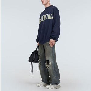 Jeans de Hombre 100% Algodón con Acabado Encerado Personalizado, Estilo Baggy, con Pintura de Barro, 14 OZ - Product Image 2