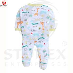 Vente en gros Conception personnalisée Barboteuse en bambou pour bébés garçons et filles Manches longues Vêtements en coton blanc pour bébés Fabrication de barboteuses pour bébés - Product Image 5