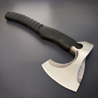 Hache Viking tactique de haute qualité, forgée à la main, en acier à haute teneur en carbone, manche en bois, survie, 3 ans de garantie