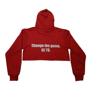 Sudadera con capucha recortada de algodón 100% de peso pesado para mujer, sudadera de gran tamaño amigable con el invierno, cuello con capucha y logotipo bordado en el pecho personalizado - Product Image 3