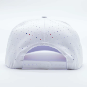 5 paneles personalizados su logotipo 3D bordado deportes sombrero Gorras láser corte agujero Golf impermeable poliéster gorra de béisbol con cuerda - Product Image 5