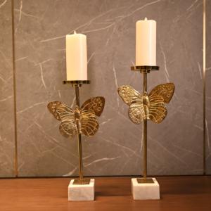 Trusted Manufacturer Set of 2 Golden Color Metal Stand <b>Candle</b> Holder With Full Metal Body at <b>Cheap</b> Prices - Product Image 6