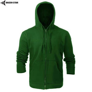 Sudaderas con Cremallera para Hombre, Color Sólido, 100% Algodón, Felpa, Corte Regular, Invierno, Casual, Servicio OEM, 500 Gramos - Product Image 2