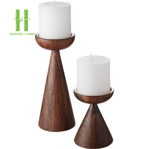 Bougeoir en laque de luxe Bougeoirs décoratifs en bois OEM pour la maison Restaurant Hôtel Emballage personnalisé au Vietnam - Product Image 1