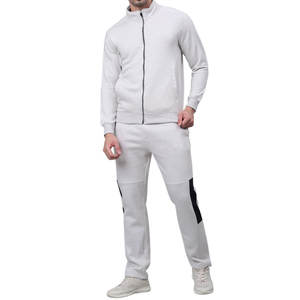 Deportes al aire libre Hombres chándal relajado corte atlético con cintura flexible y chaqueta con cremallera frontal adecuado para el fitness - Product Image 1