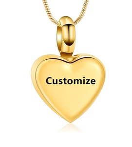 Personnalisé Coeur Urne Colliers pour Cendres Souvenir Urne Commémorative Bijoux de Crémation Pendentif en Cendre pour Femmes Hommes Amour Taille Unique Personnalisée - Product Image 6