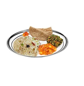 Vajilla de estilo indio de plato Thali de metal pulido de excelente calidad para comidas auténticas disponibles a precio a granel de India - Product Image 3