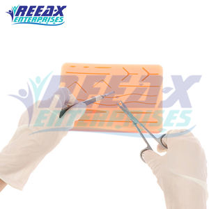 REEAX ENTERPRISES, instrumentos de acero inoxidable precortados para heridas, Kit de práctica de sutura quirúrgica, base de sutura, instrumentos quirúrgicos - Product Image 3